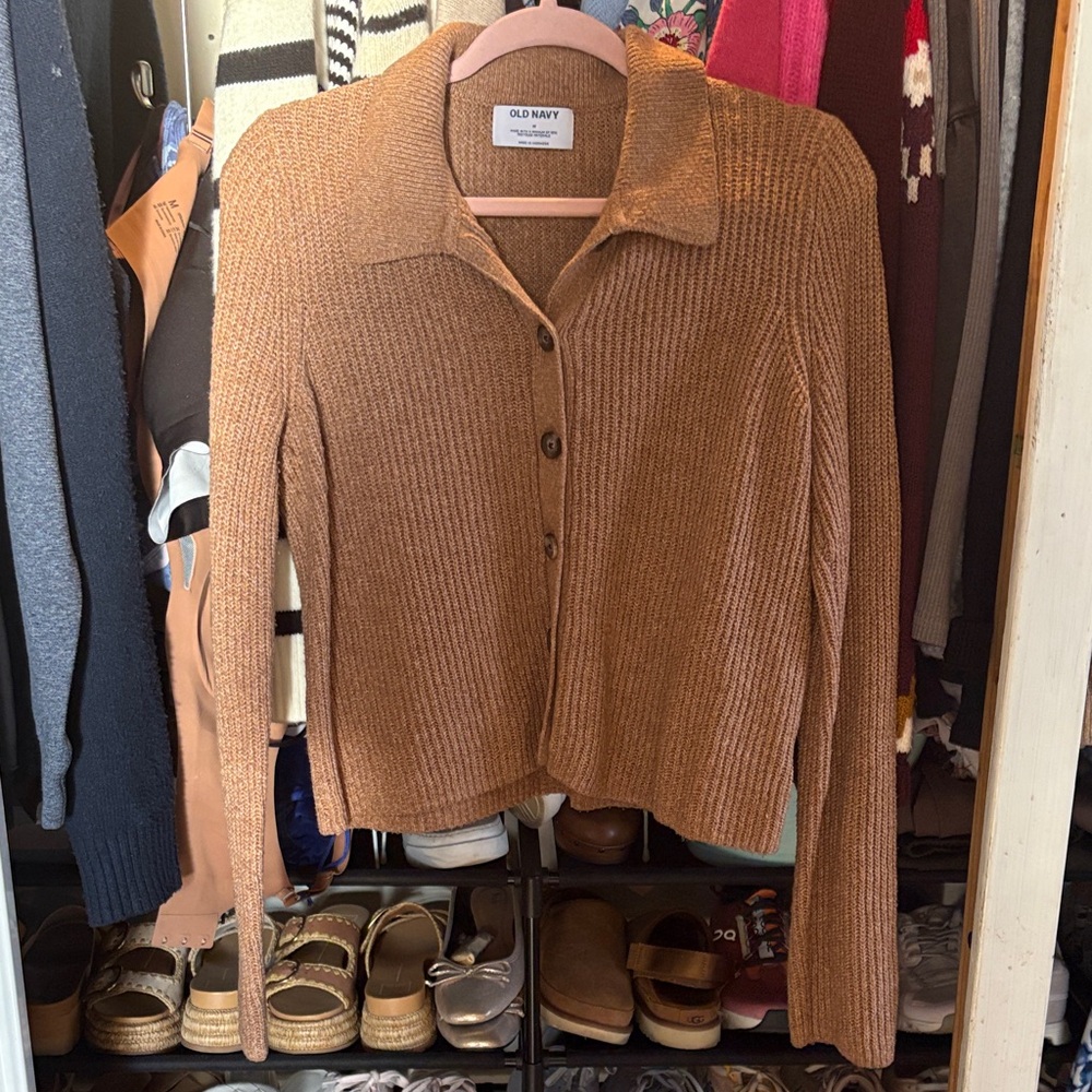 Old navy brown button down sweater cardigan